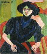 Ernst Ludwig Kirchner Portrait of a Woman painting